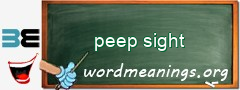 WordMeaning blackboard for peep sight